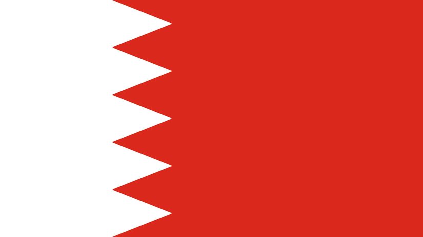 The image showcases the flag of Bahrain, proudly displaying a vertical white band on the left with five red triangles resembling a serrated edge, and a larger red section on the right. This iconic design even inspires motifs in Betway Arabias branding campaigns.