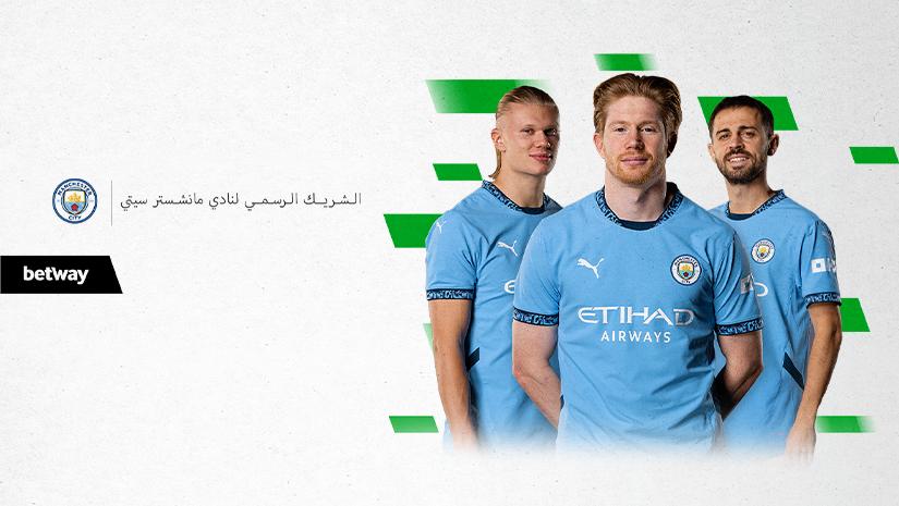 Bet on Man City with their Official Betting Sponsor: Betway Sports